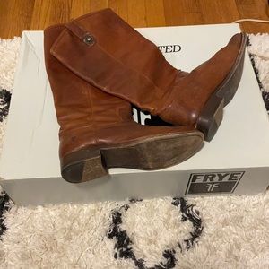 Frye brown cognac boots